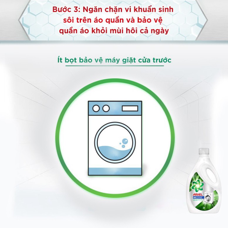 TYDB Nước giặt Ariel Matic cho máy giặt cửa trước túi 2.4kg hương tươi mát rực rỡ (MỚI) 44 BA11