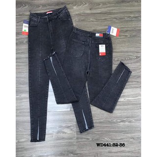 Quần Jean Xám Khói Xẻ Trước [Bigsize 60-90kg]
