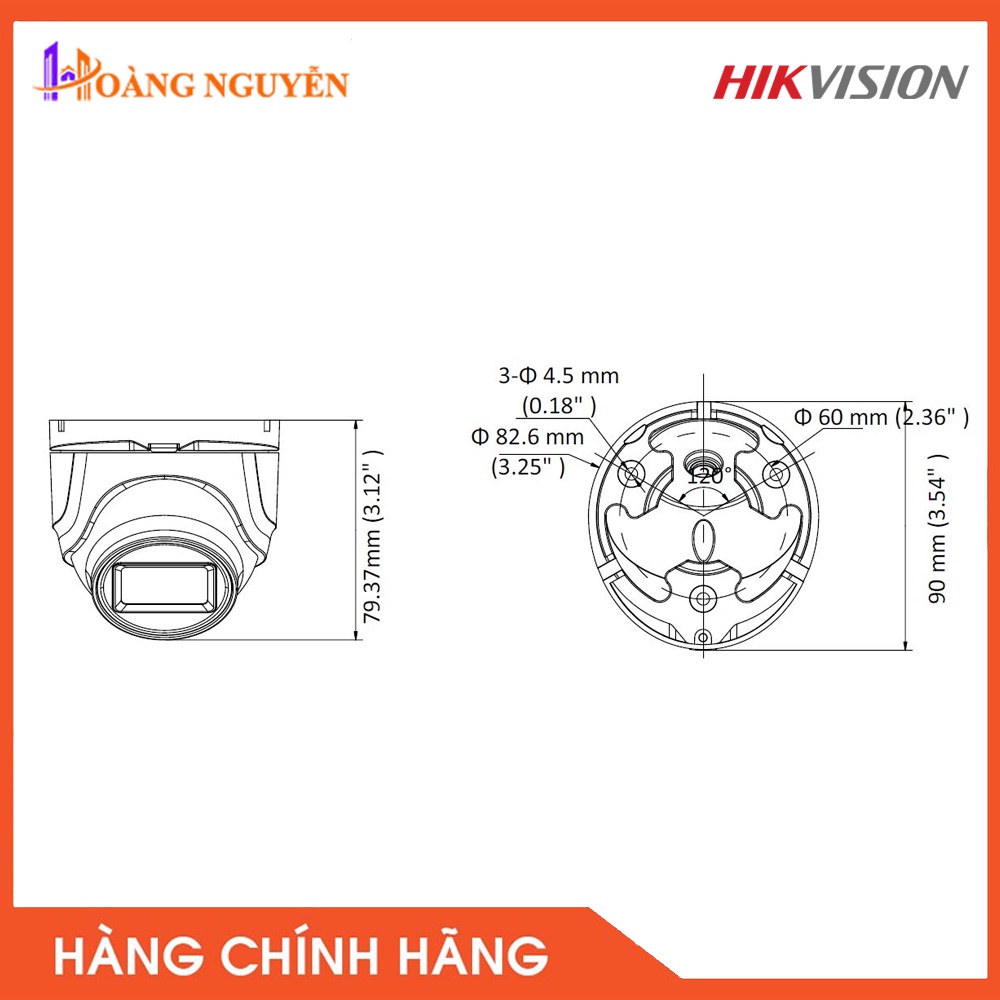 [NHÀ PHÂN PHỐI] Camera HD-TVI 5MP Hikvision DS-2CE76H8T-ITMF