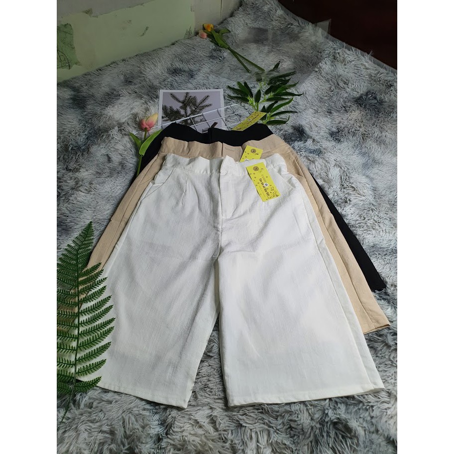 Quần đùi đũi - quần đùi nữ vải đũi lưng cao siêu hót 2021 | BigBuy360 - bigbuy360.vn