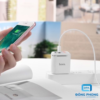 Củ Sạc 2 Cổng Đa Năng Hoco C39 Chính Hãng