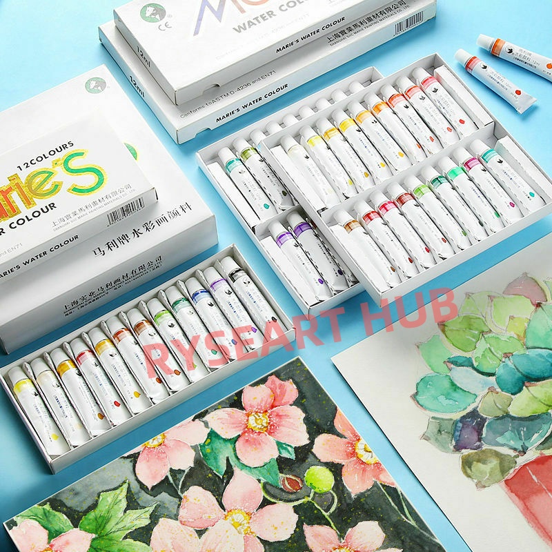 Bộ màu nước Maries 12/24/36 màu 12ml