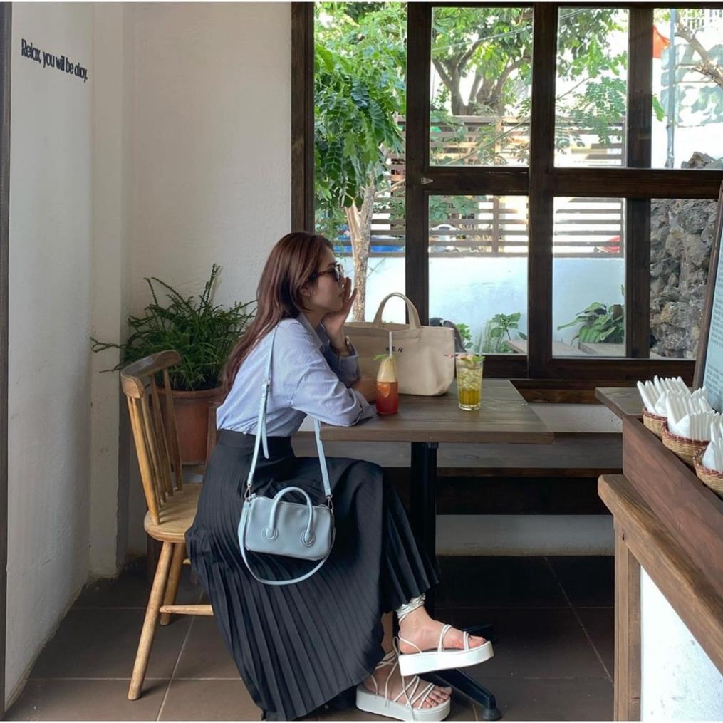 Chân váy xếp ly dáng dài xinh lung linh