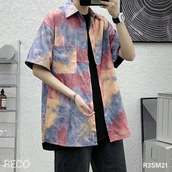 Áo sơ mi nam nữ Hàn Quốc cao cấp dáng rộng tay lỡ Shirt Loose R3SM21