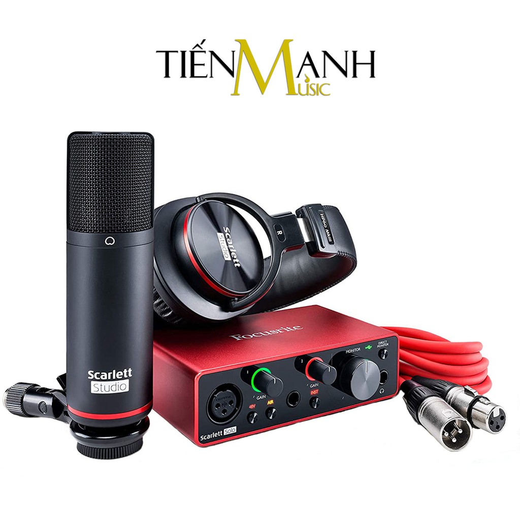 [Tặng Cable] Focusrite Scarlett Solo Studio Gen 3 - Sound Card Bộ Thu Âm Thanh Focus USB SoundCard Gen3