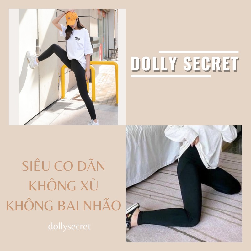 Quần legging nữ dài umi nâng mông dáng dài chống xoắn chất liệu cotton dẻo co dãn 4 chiều UNI DOLLY SECRET Q01