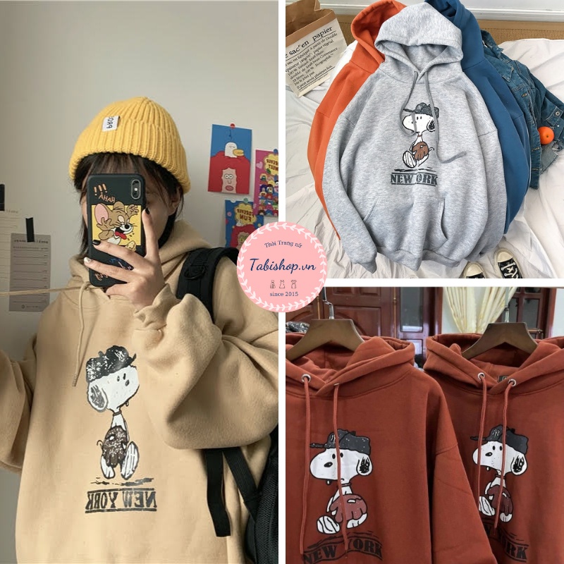 Áo Sweater nữ hình cún Tabishop Áo Hoodie nam nữ uniex Tabi nỉ form rộng kiểu dáng Ulzzang Hàn Quốc