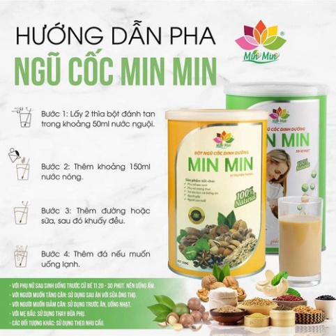 Ngũ Cốc Lợi Sữa MinMin loại Hạt mẫu mới 500g giúp mẹ bầu ăn tốt, Tăng sữa sau sinh Windy.com