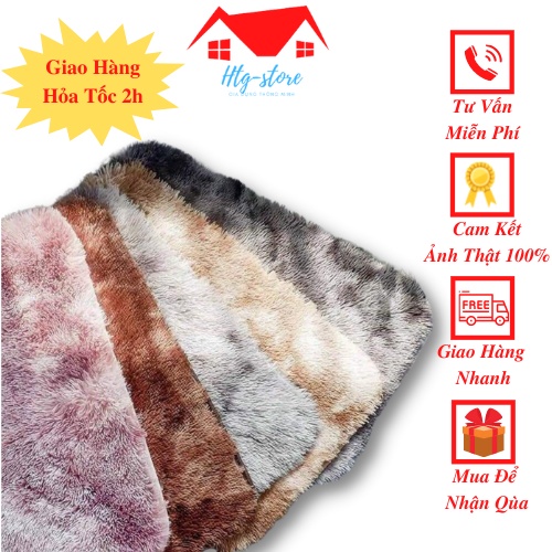 Thảm lau chân chân lông loang cao cấp , mềm , mịn size 40cm*60cm