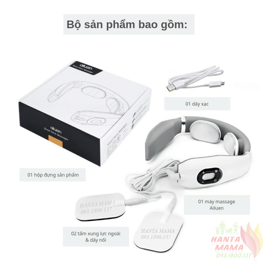 [Free Ship] Máy massage cổ vai gáy Ailuen ALE-20 chính hãng