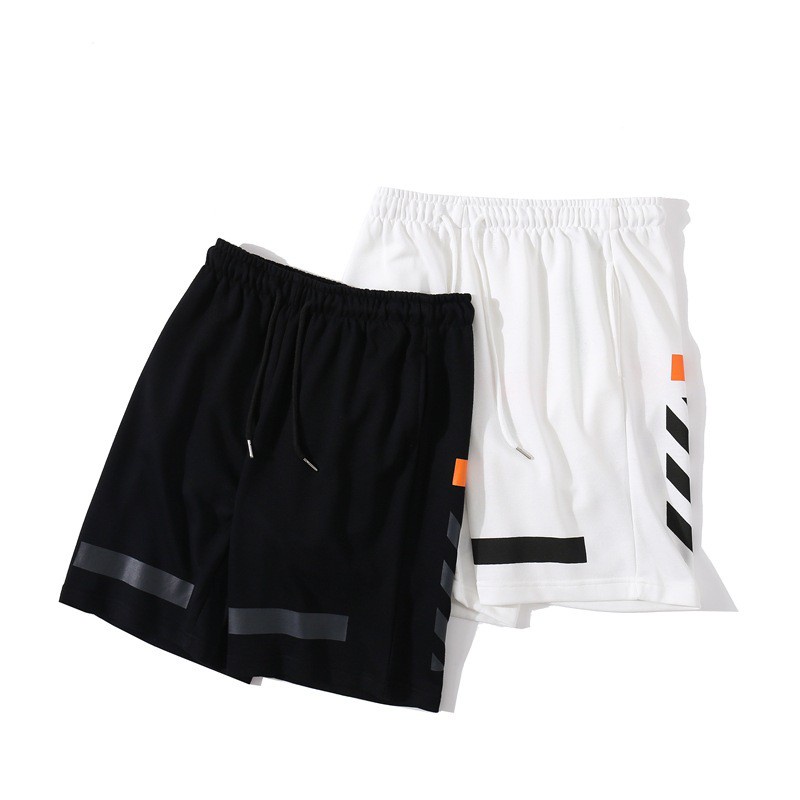 OFF WHITE Mới Quần short Thời Trang Phong Cách Âu Mỹ Cho Nam