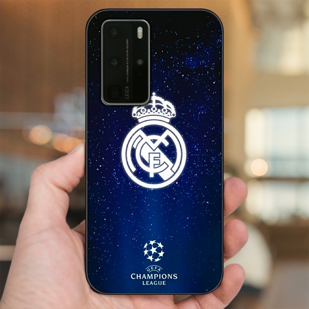 Ốp lưng Huawei P40 Pro viền đen in hình Real Madrid