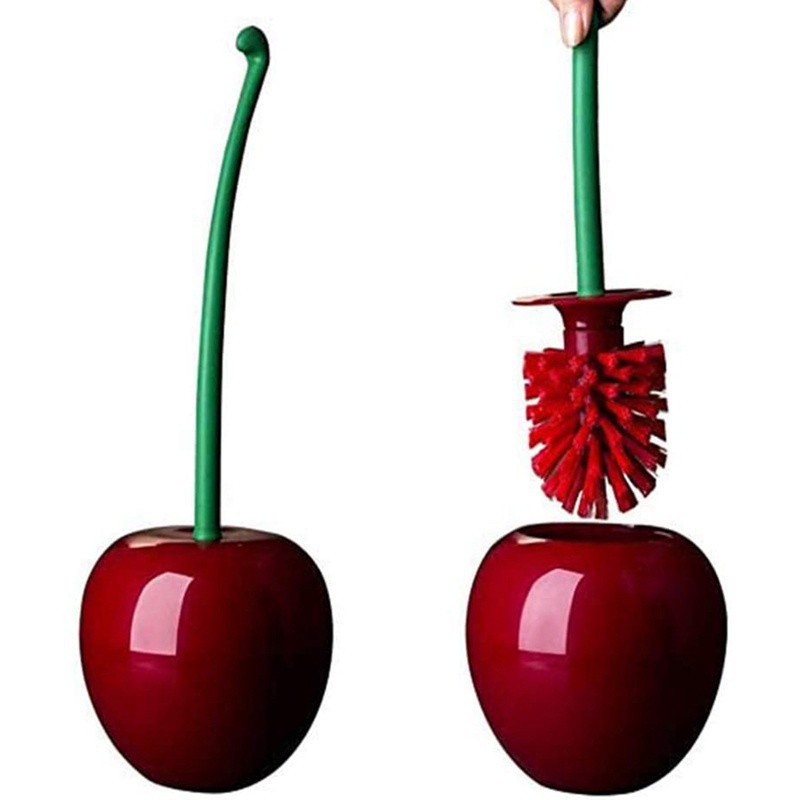 Bộ cọ vệ sinh toilet có tay cầm hình quả anh đào độc đáo