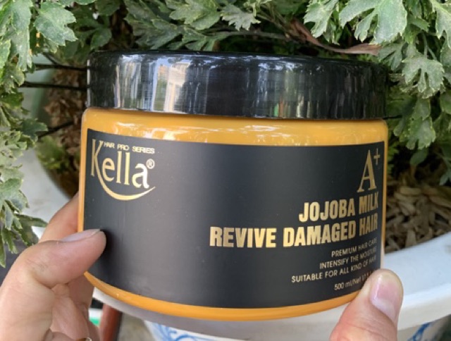 Hấp dầu kem ủ tóc phục hồi Kella Jojoba Milk Premium 500ml( nâu vàng đen A+ )FREESHIPdưỡng chất Collagen giúp tóc khỏe