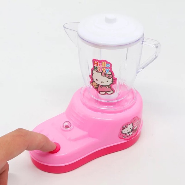 Set Máy Nướng Bánh + Máy Xay Đậu Nành Dùng Pin Hello Kitty