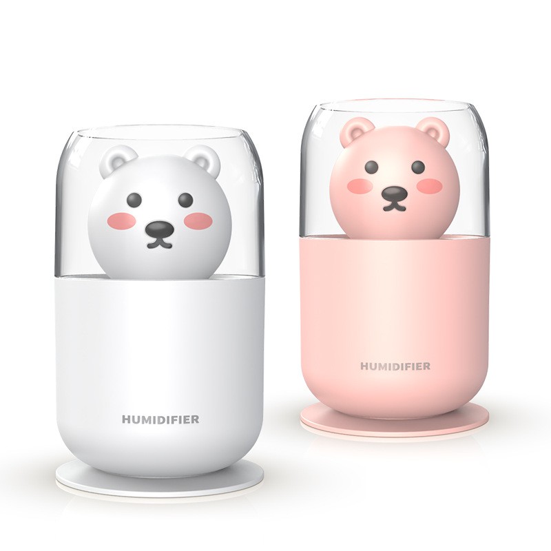 Máy phun sương tạo độ ẩm Fnelse mini có đèn led dễ thương cho xe hơi/phòng ngủ 300ml