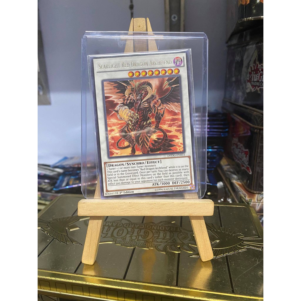Lá bài thẻ bài Scarlight Red Dragon Archfiend - Rare - Tặng bọc bài nhựa bảo quản