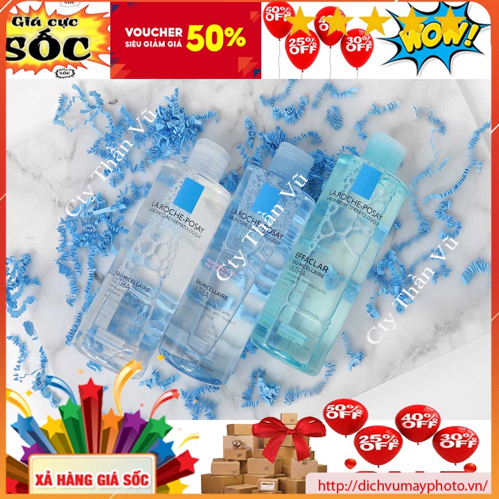 Nước Tẩy Trang La Roche Posay Effaclar Eau Micellaire Ultra dung tích 400ml Dành Cho Da Dầu Mụn, Da Khô, Da Nhạy Cảm