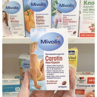 [Date2026] Viên Chống nắng Carotin Mivolis - Hộp 60viên - Hàng nội địa Đức