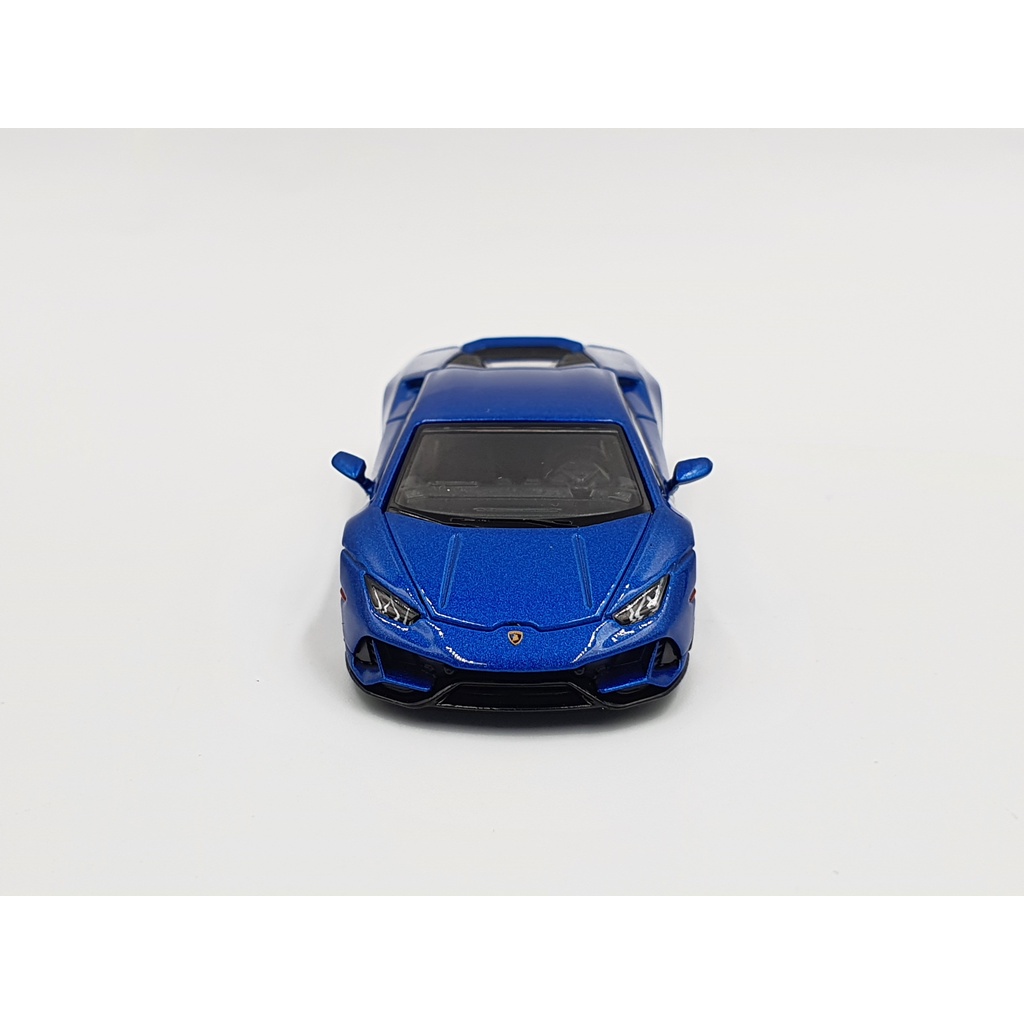 Xe Mô Hình Lamborghini Huracan EVO - Blu Eleos LHD 1:64 MiniGT (Xanh)