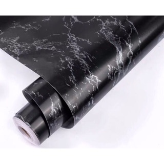 5m decal dán bếp giả đá màu đen tráng nhôm chịu nhiệt khổ 60cm