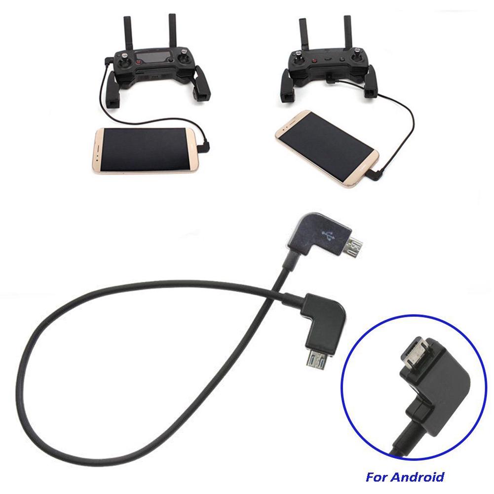 New Arrive Micro USB Cable Type-C OTG 90 degree For DJI Mavic Air Spark Transmitter Control two type choose