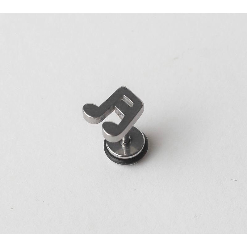 Double Tableau Earring khuyên tai titan nốt nhạc không gỉ không đen không dị ứng nam nữ