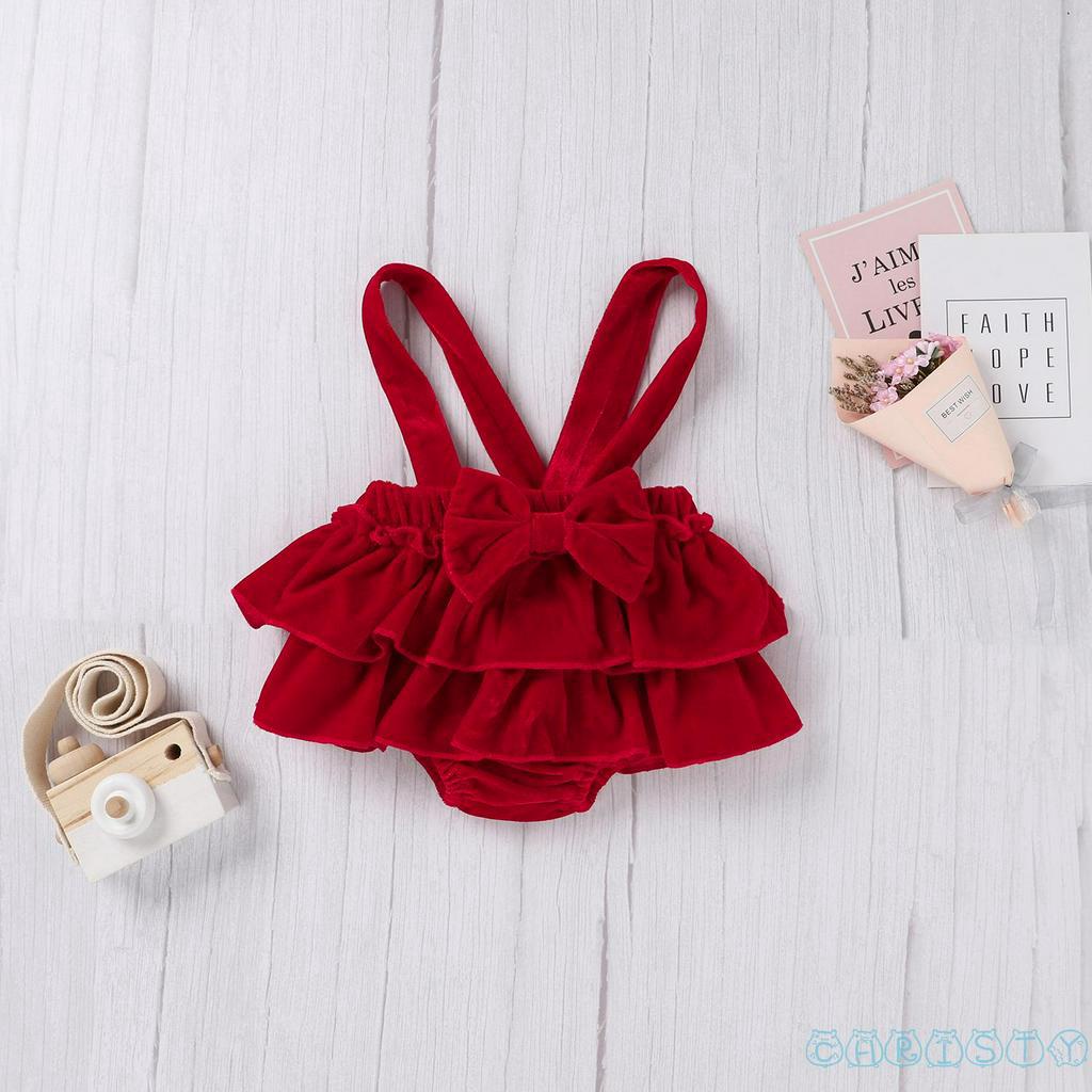 Set Áo Liền Quần + Băng Đô Nơ Đáng Yêu Cho Bé Gái