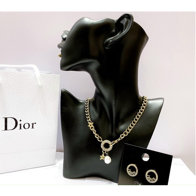 set khuyên tai+ vòng cổ