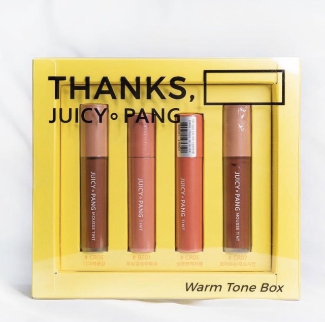 BỘ SON 4 CÂY CỦA NHÀ A’PIEU THANKS JUICY PANG