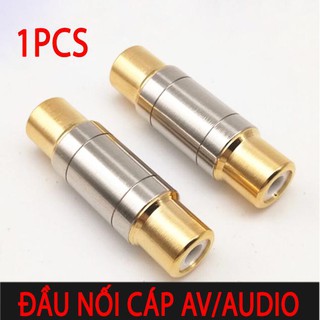 Đầu nối cáp audio - av - rca 2 đầu cái gold 24k - 1 chiếc