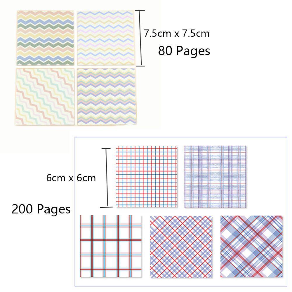 LEILY Plaid Sticky Notes Message Paper Diary Book Memo Pad Scrapbooking Mini Office & School Supplies Writing Pads Memo Note Handbook Decor Notepad