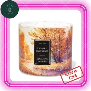 Nến thơm bath and body works frosted cranberry 3 bấc