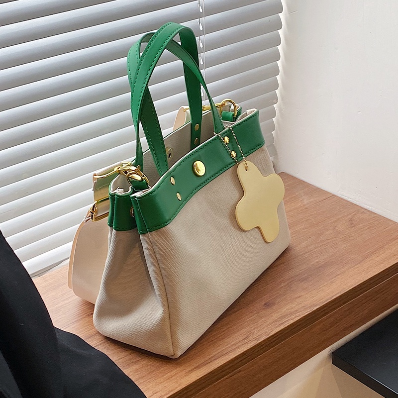 IELGY Túi Đeo Vai Vải canvas Dây Bản Rộng Phong Cách Hàn Quốc Dành Cho Nữ