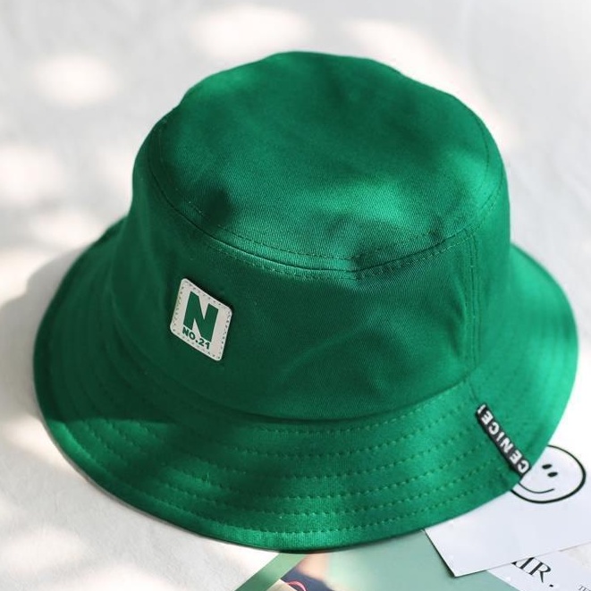 Mũ Bucket Màu Xanh Lá Cây Phong Cách Hàn Quốc Thời Trang Mùa Hè Cho Nữ