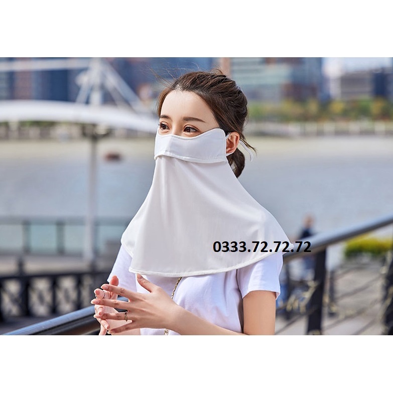 Khẩu Trang Làm Mát UPF 50+ Ngăn Chặn 97% Tia UV, giặt được Có Che Cổ