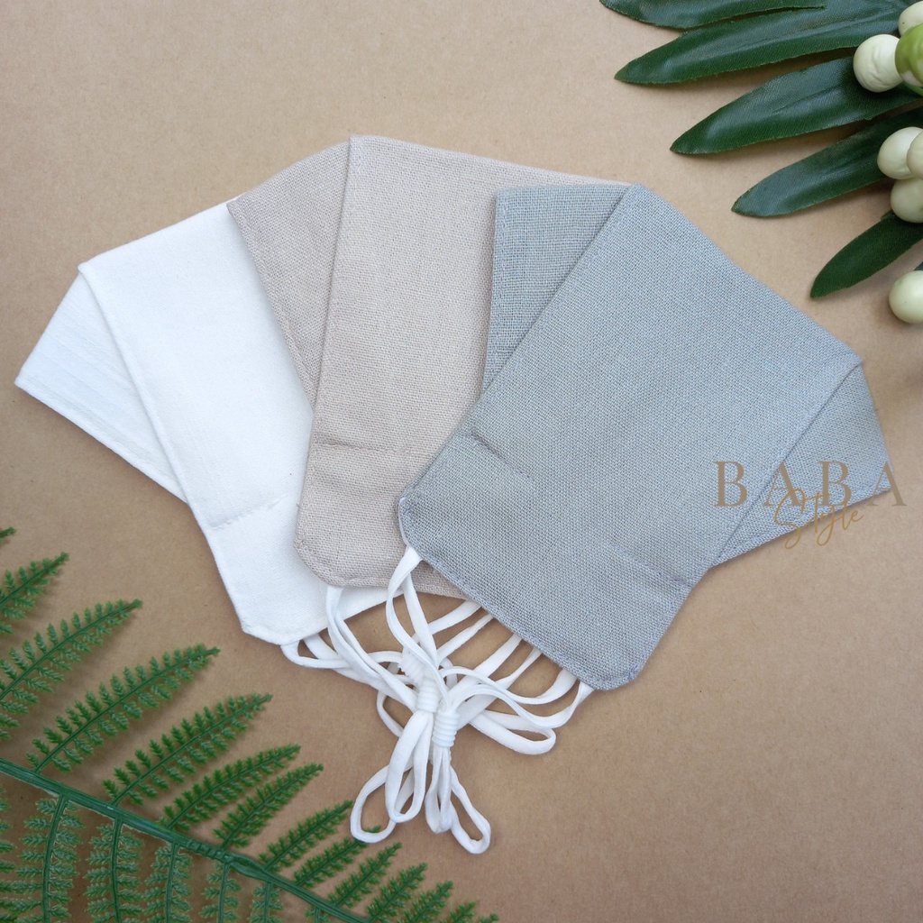 Khẩu Trang Nữ Thời Trang Linen Cotton 3D 3 Lớp Kháng Khuẩn Đẹp Bền Sợi Tự Nhiên Nhiều Màu Không Hại Da Sử Dụng nhiều Lần