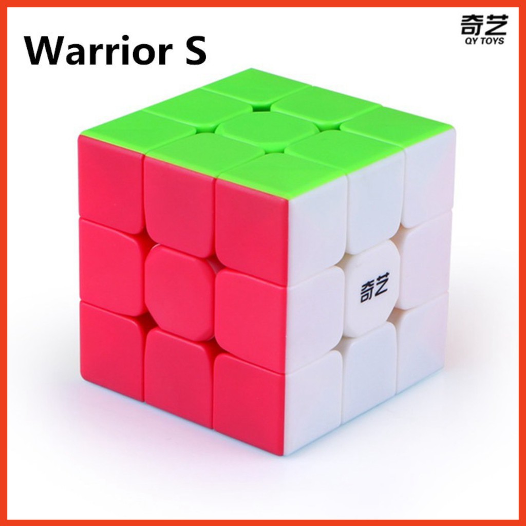 Rubic 3 Tầng QY0934 Warrior S Stickerless Xoay Trơn, Không Rít, Rubik 3x3 Không Viền