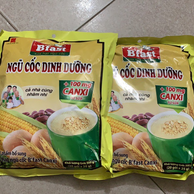 Một thùng 14 gói Ngũ cốc dinh dưỡng B’fast Canxi Kachi 500g