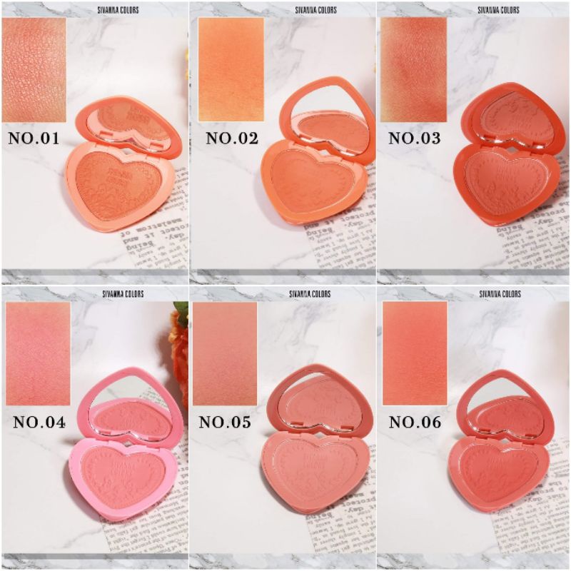 Phấn Má Hồng Sivanna Colors So Chic Long Lasting 16 House Blush HF6025 6g