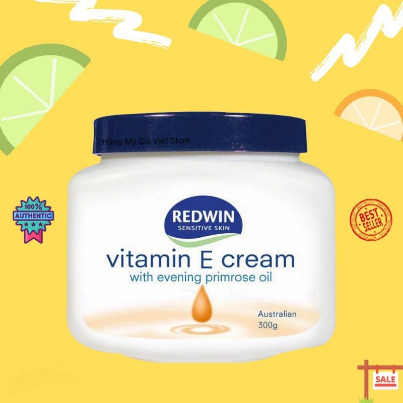 Kem dưỡng da Redwin Vitamin E Cream của Úc - hủ 300g