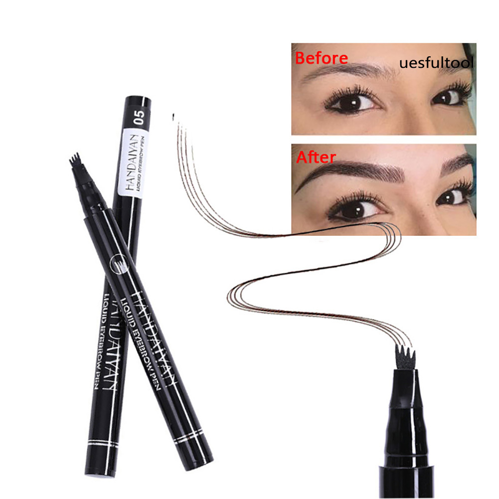 [UF]Eyebrow Tattoo Pen Waterproof Fork Tip Brow Enhancer Stencil Makeup Long-lasting