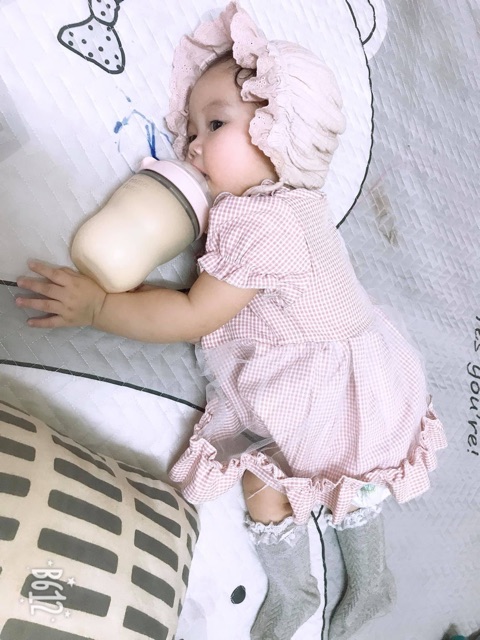 Nón/ mũ sơ sinh,Mũ tiểu thư cho bé gái, 100% cotton mềm mát M04
