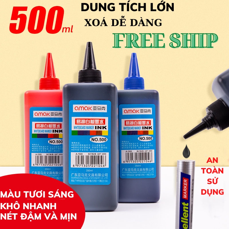 Mực bút viết bảng trắng xoá dễ dàng 500ml