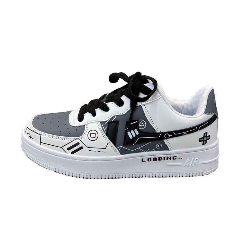 Giày Thể Thao Họa Tiết Graffiti Phong Cách Đường Phố Thời Trang Cho Nam Nữ