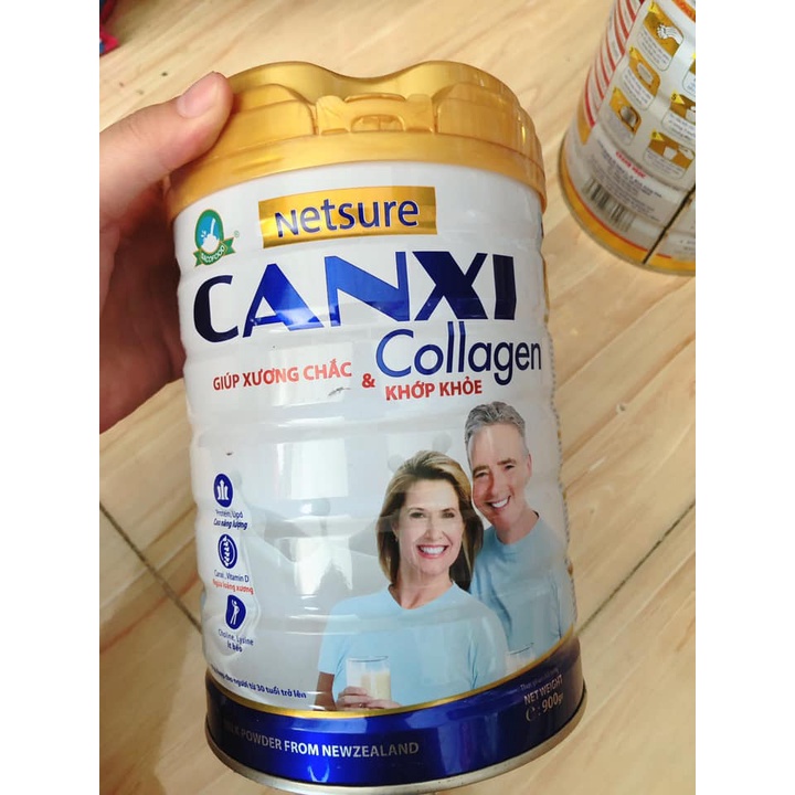 Sữa Bột Netsure Canxi Collagen 900g giúp xương chắc khớp khỏe