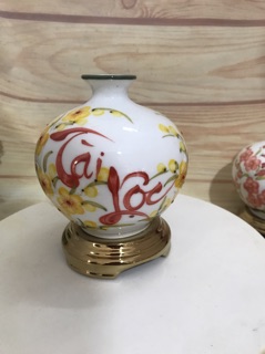 Bình hút tài lộc mini gốm thủ công  Bát Tràng