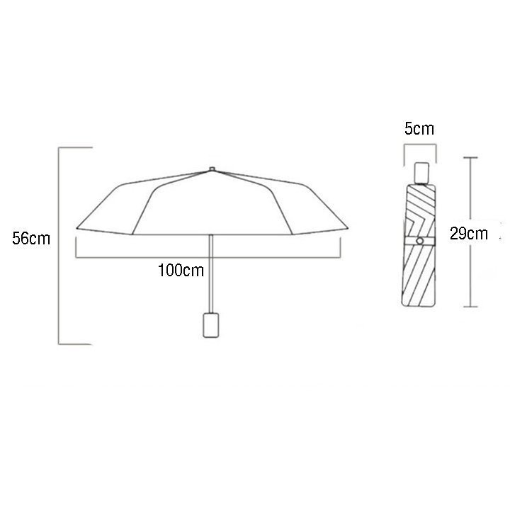 Dù Bấm Tự Động Đóng Mở 2 Chiều Xuất Nhật [ Hàng 8 Nan] - Ô bấm Xuất Nhật Đi Mưa Che Nắng Chống Tia UV