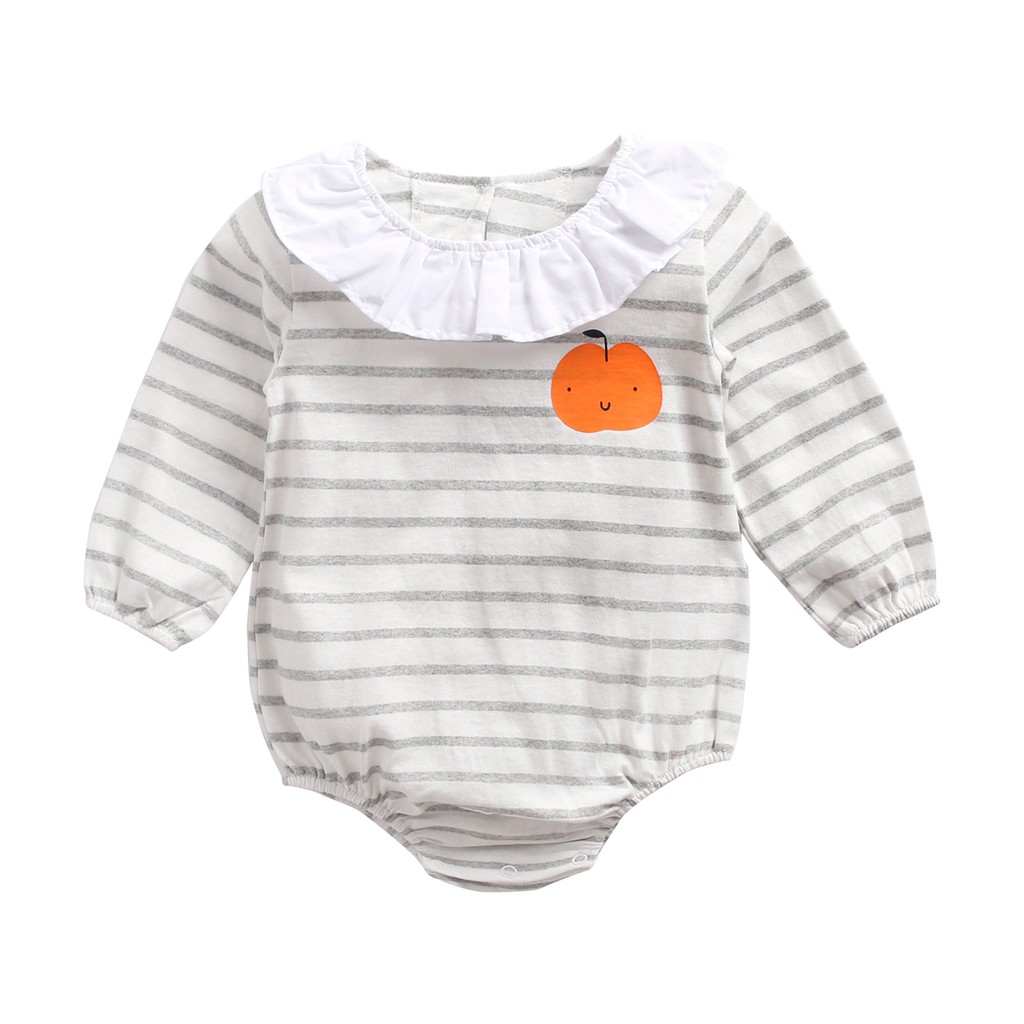 Áo Thun Liền Thân Sanlutoz Bằng Cotton Màu Xám Dành Cho Bé Gái Sơ Sinh