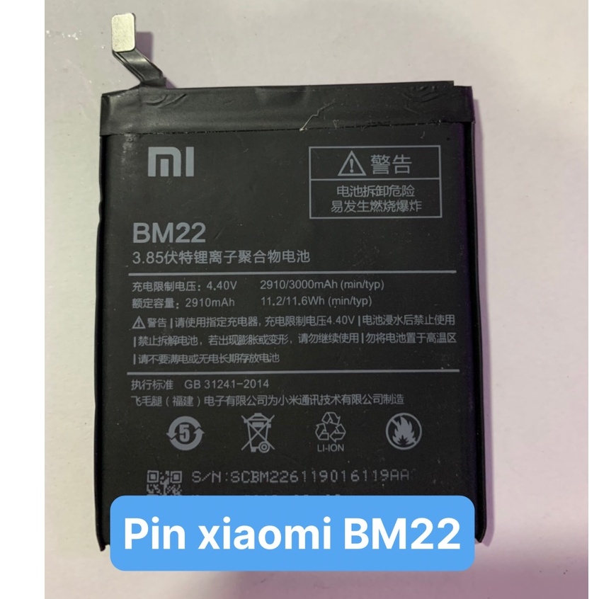 Pin chính hãng Xiaomi Mi 5, Pin BM22 2910/3000 mAh / Có bảo hành